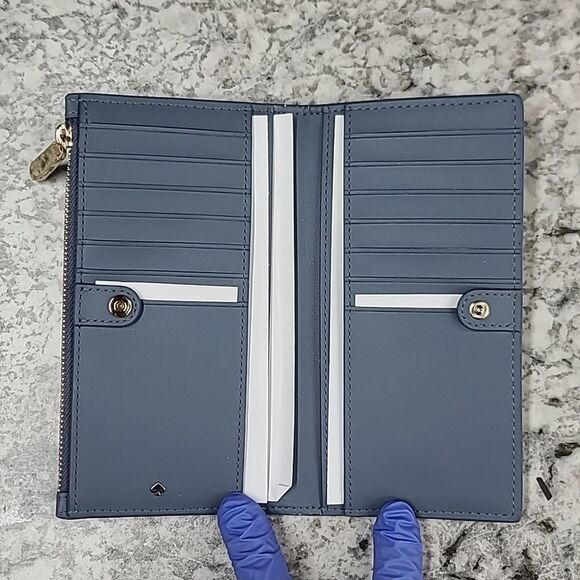 Kate Spade Spade Flower Jacquard Zip Slim Wallet - Picture 8 of 9